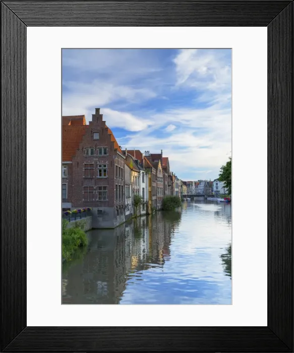 Framed Print : Leie Canal, Ghent, Flanders, Belgium