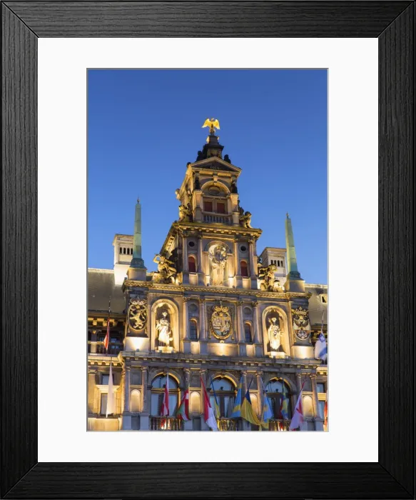 Framed Print : Town Hall (Stadhuis) in Main Market Square, Antwerp, Flanders, Belgium Framed Print : Town Hall (Stadhuis) in Main Market Square, Antwerp, Flanders, Belgium