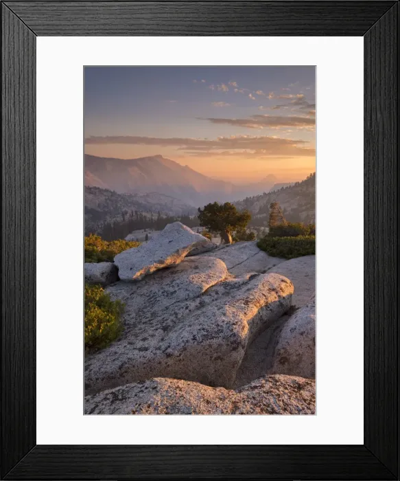 Framed Print : Sunset above Half Dome, viewed from Olmsted Point, Yosemite National Park, California, USA Framed Print : Sunset above Half Dome, viewed from Olmsted Point, Yosemite National Park, California, USA