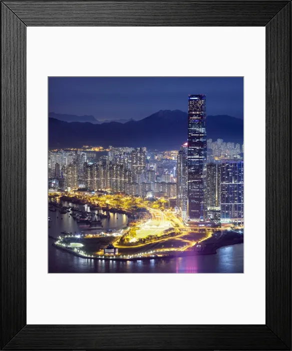 Framed Print : International Commerce Centre in West-Kowloon, Hong Kong, China
