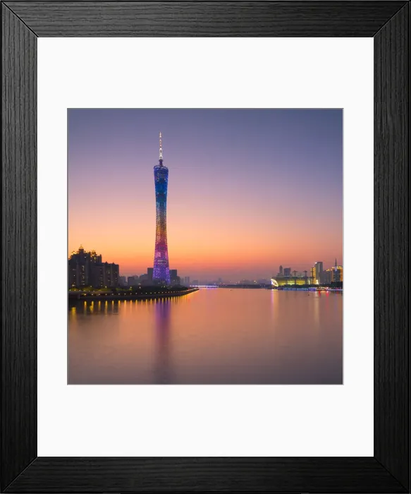 Framed Print : Skyline of Tianhe at sunset, Guangzhou, Guangdong, China Framed Print : Skyline of Tianhe at sunset, Guangzhou, Guangdong, China