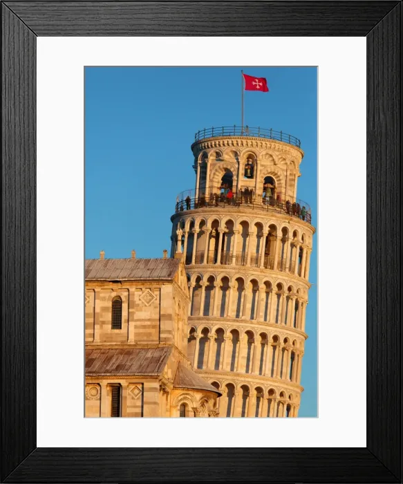 Framed Print : Europe, Italy, Tuscany, Pisa. Detail of the tower and the cathedral Framed Print : Europe, Italy, Tuscany, Pisa. Detail of the tower and the cathedral