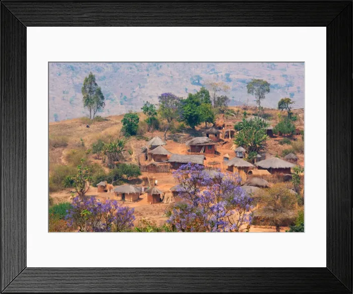 Framed Print : Adrica, Malawi, Lilongwe district. Typical village Framed Print : Adrica, Malawi, Lilongwe district. Typical village