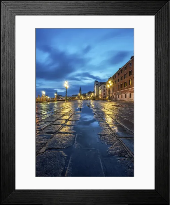 Framed Print : Venice, Veneto, Italy. Blue hour at Riva degli Schiavoni, Venice Framed Print : Venice, Veneto, Italy. Blue hour at Riva degli Schiavoni, Venice