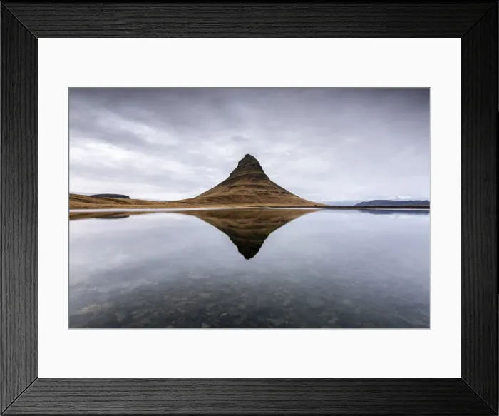 Framed Print : Kirkjufell Mountain reflects itself on the Atlantic waters in Snaefellsnes peninsula Framed Print : Kirkjufell Mountain reflects itself on the Atlantic waters in Snaefellsnes peninsula