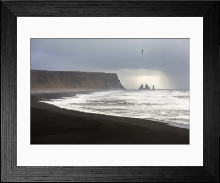 Framed Print : Rock formations at the beach of Reynisfjara, Vik, Sudurland, Iceland, Europe Framed Print : Rock formations at the beach of Reynisfjara, Vik, Sudurland, Iceland, Europe
