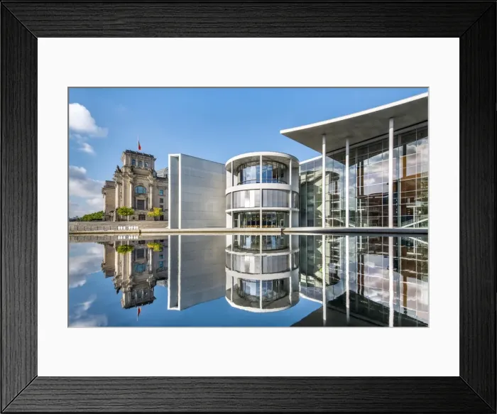 Framed Print : Reichstag, Paul Lobe Haus and River Spree, Berlin, Germany