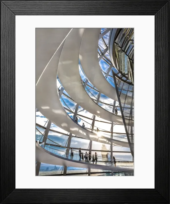 Framed Print : Interior, Dome, Reichstag, Berlin, Germany Framed Print : Interior, Dome, Reichstag, Berlin, Germany