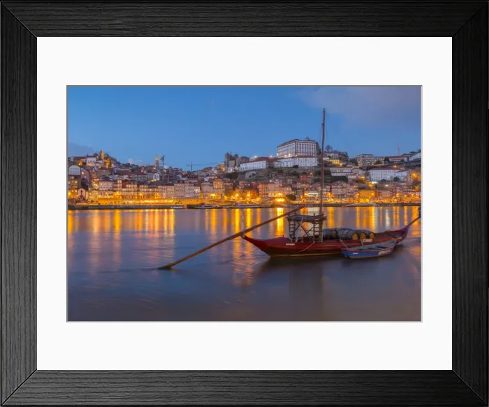 Framed Print : Port wine boats on Douro River. Oporto city, Porto district, Portugal, Europe Framed Print : Port wine boats on Douro River. Oporto city, Porto district, Portugal, Europe