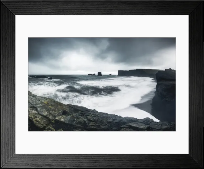 Framed Print : Beach of Reynisfjara, Vik, Sudurland, Iceland, Europe Framed Print : Beach of Reynisfjara, Vik, Sudurland, Iceland, Europe