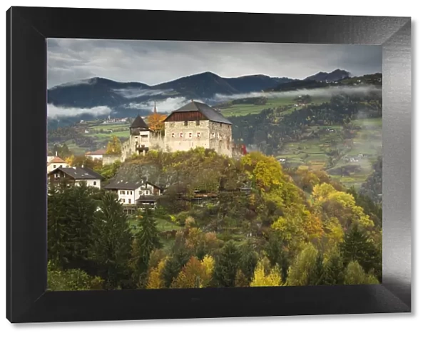 an autumnal view of Summersberg Castle, Gufidaun, Gudon, Bolzano province, valley of the Eisack