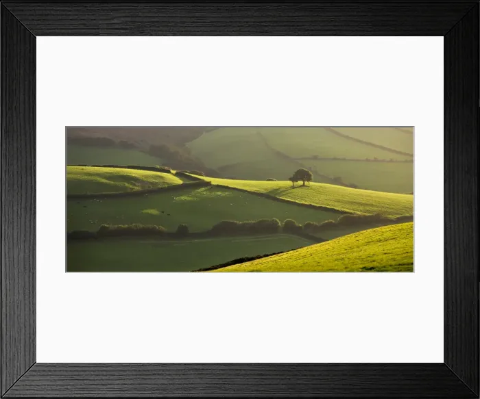 Framed Print : Rolling countryside near Oare, Exmoor National Park, Somerset, England. Autumn 2009 Framed Print : Rolling countryside near Oare, Exmoor National Park, Somerset, England. Autumn 2009