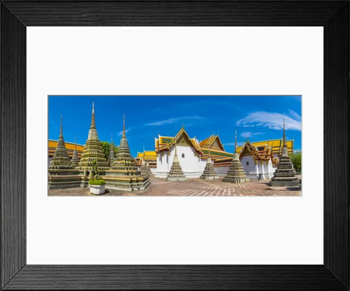 Framed Print : Wat Pho (Temple of the Reclining Buddha) panorama, Bangkok, Thailand Framed Print : Wat Pho (Temple of the Reclining Buddha) panorama, Bangkok, Thailand
