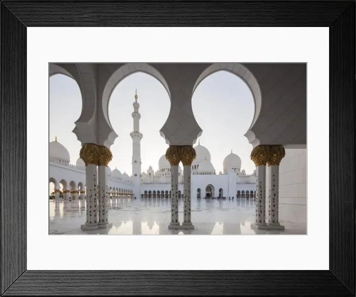 Framed Print : UAE, Abu Dhabi, Sheikh Zayed bin Sultan Mosque, arches Framed Print : UAE, Abu Dhabi, Sheikh Zayed bin Sultan Mosque, arches