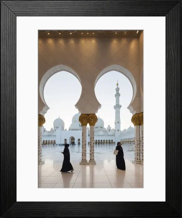 Framed Print : UAE, Abu Dhabi, Sheikh Zayed bin Sultan Mosque, arches Framed Print : UAE, Abu Dhabi, Sheikh Zayed bin Sultan Mosque, arches