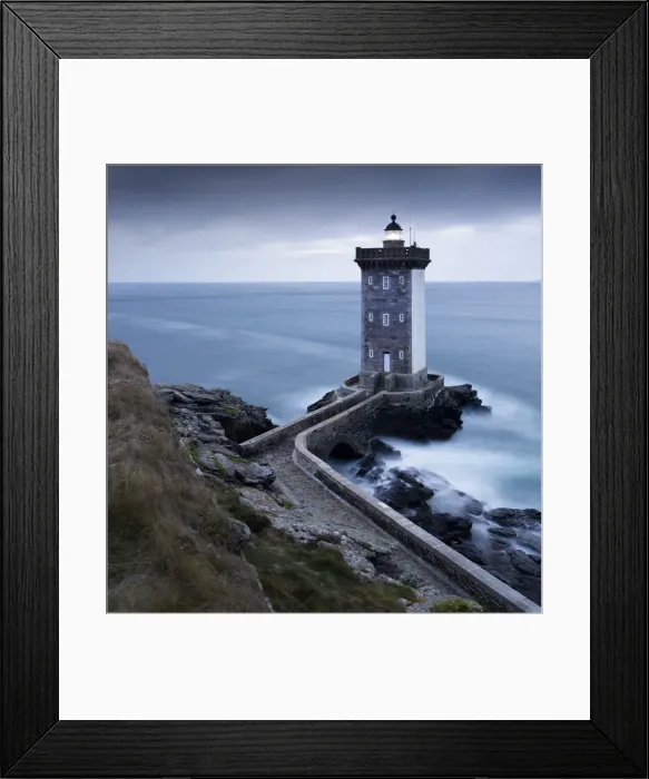 Framed Print : Kermorvan lighthouse at dawn, le Conquet, North Finistere, Brittany, France