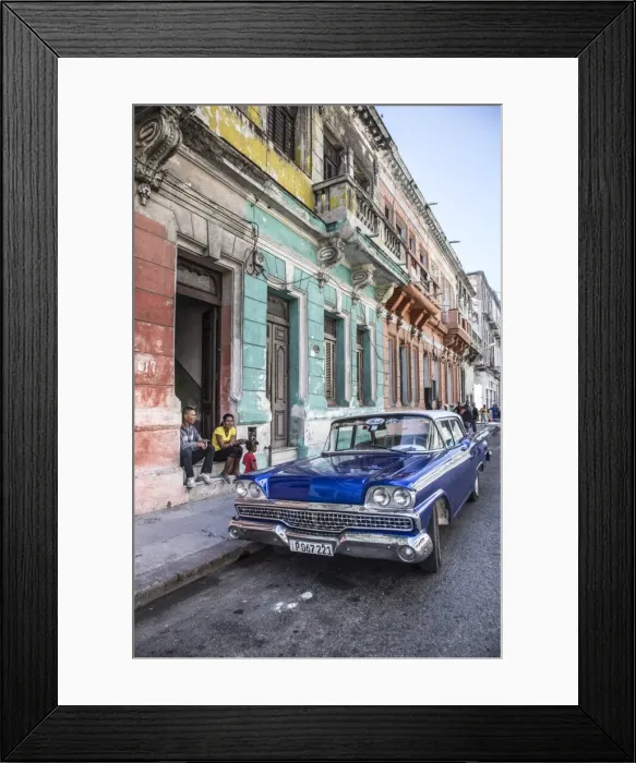 Framed Print : Classic 50s america car in the streets of Centro Habana, Havana, Cuba Framed Print : Classic 50s america car in the streets of Centro Habana, Havana, Cuba