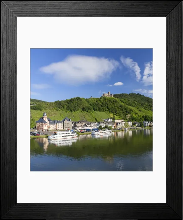 Framed Print : View of River Moselle and Bernkastel-Kues, Rhineland-Palatinate, Germany Framed Print : View of River Moselle and Bernkastel-Kues, Rhineland-Palatinate, Germany