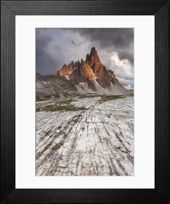 Framed Print : Storm over Paterno peak, Locatelli refuge, Sexten Dolomites, Trentino Alto Adige, Italy Framed Print : Storm over Paterno peak, Locatelli refuge, Sexten Dolomites, Trentino Alto Adige, Italy