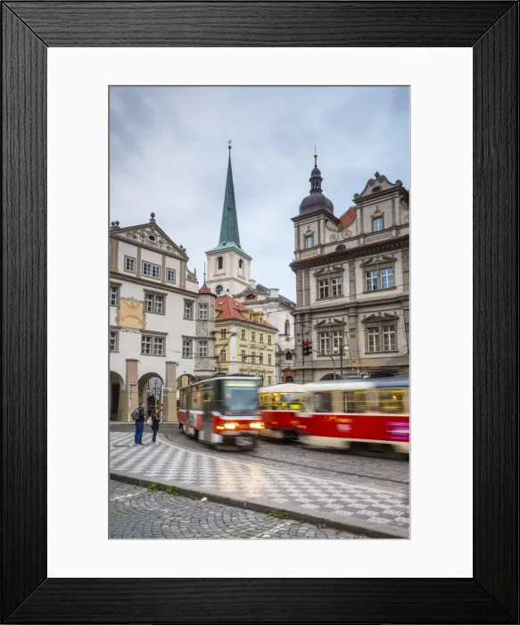 Framed Print : Tram in Mala Strana (Little Quarter), Prague, Czech Republic Framed Print : Tram in Mala Strana (Little Quarter), Prague, Czech Republic