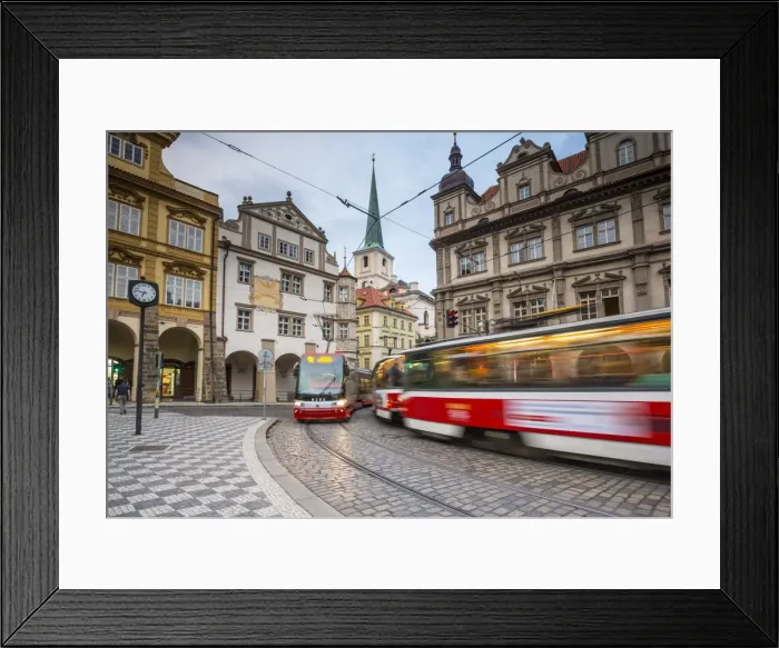 Framed Print : Tram in Mala Strana (Little Quarter), Prague, Czech Republic Framed Print : Tram in Mala Strana (Little Quarter), Prague, Czech Republic