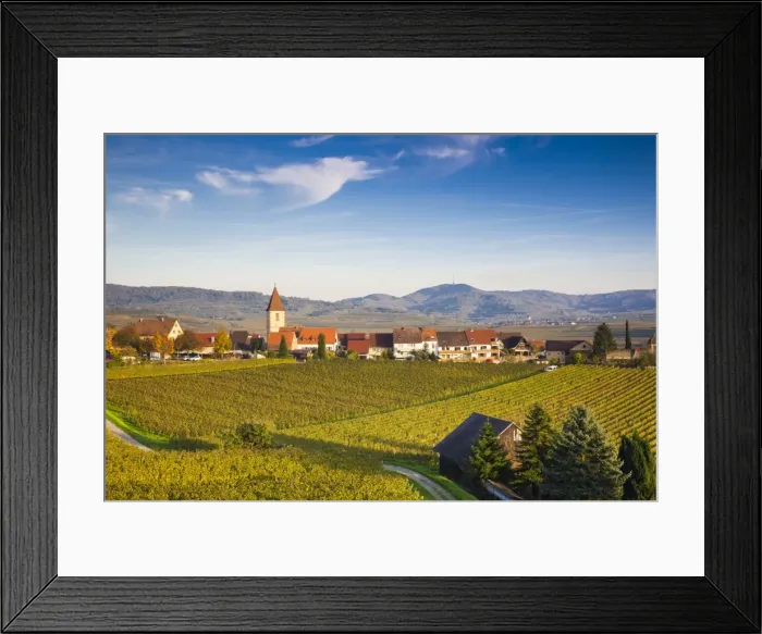 Framed Print : Germany, Baden-Wurttemburg, Burkheim, Kaiserstuhl Area, vineyards elevated village view Framed Print : Germany, Baden-Wurttemburg, Burkheim, Kaiserstuhl Area, vineyards elevated village view