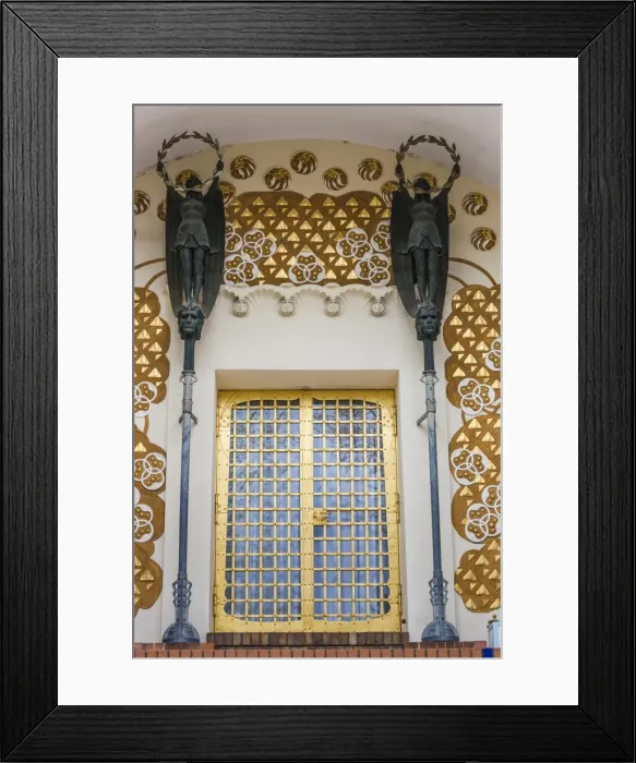 Framed Print : Germany, Hesse, Darmstadt, Mathildenhohe Kunstlerkolonie Park, Jugendstil doorway