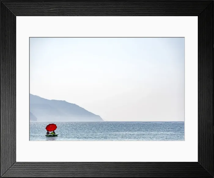 Framed Print : Europe, Italy, Liguria. a Pedalo in Monterosso, Cinque Terre