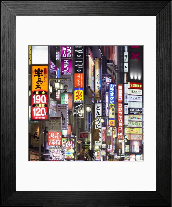 Framed Print : Colorful neon signs at the Kabukicho red light district, Shinjuku, Tokyo, Japan Framed Print : Colorful neon signs at the Kabukicho red light district, Shinjuku, Tokyo, Japan