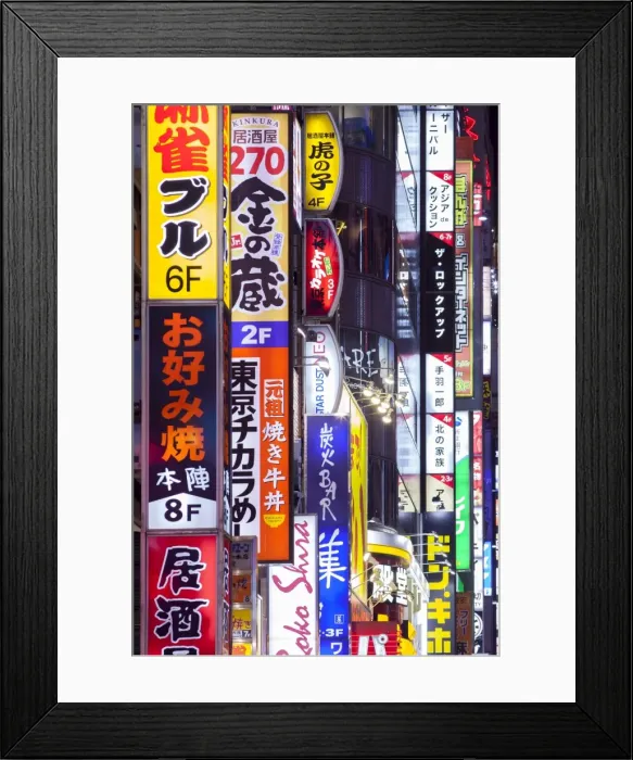 Framed Print : Colorful neon signs at the Kabukicho red light district, Shinjuku, Tokyo, Japan Framed Print : Colorful neon signs at the Kabukicho red light district, Shinjuku, Tokyo, Japan