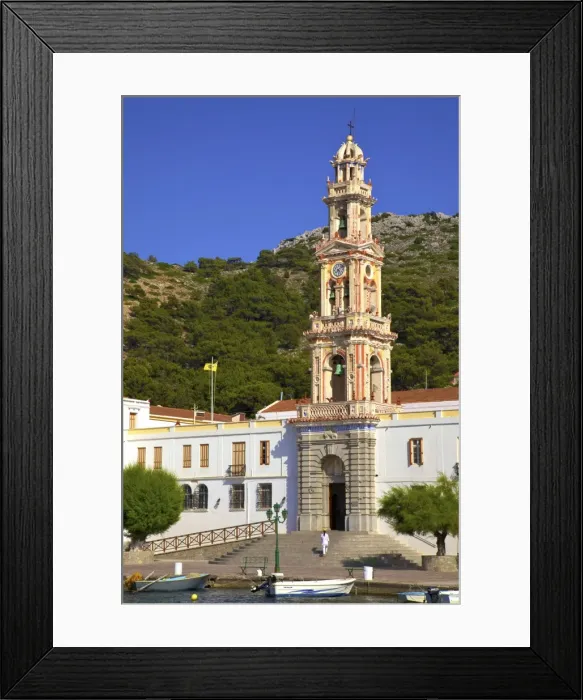 Framed Print : Moni Taxiarchi Michail Panormiti Monastery, Symi, Dodecanese, Greek Islands, Greece Framed Print : Moni Taxiarchi Michail Panormiti Monastery, Symi, Dodecanese, Greek Islands, Greece