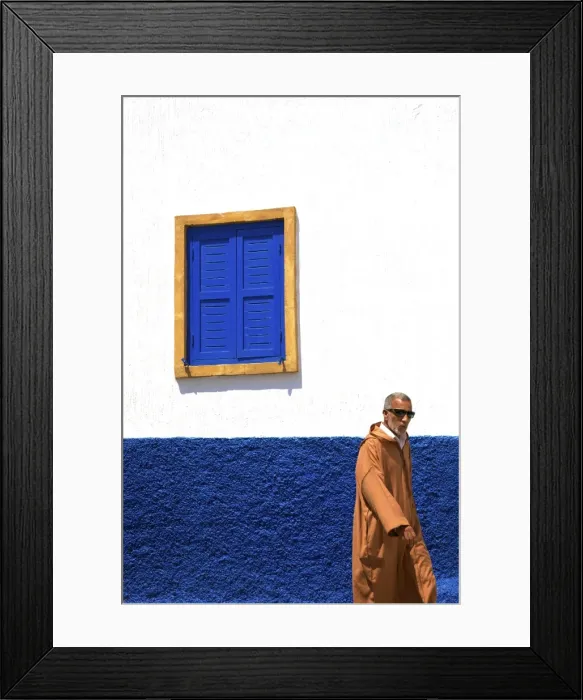 Framed Print : Person Walking In Oudaia Kasbah, Rabat, Morocco, North Africa
