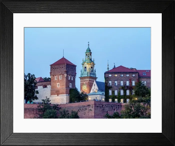 Framed Print : Poland, Lesser Poland Voivodeship, Cracow, Wawel Royal Castle at twilight Framed Print : Poland, Lesser Poland Voivodeship, Cracow, Wawel Royal Castle at twilight