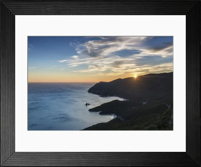 Framed Print : Arrabida Nature Park and the Atlantic Ocean at sunset. Setubal, Portugal Framed Print : Arrabida Nature Park and the Atlantic Ocean at sunset. Setubal, Portugal