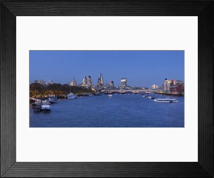 Framed Print : River Thames and City of London, London, England