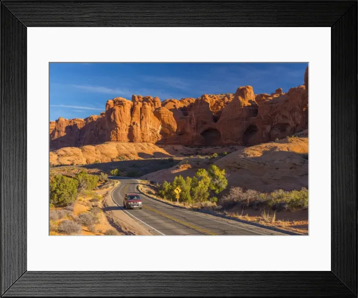 Framed Print : USA, Utah, Arches National Park, The Windows Road