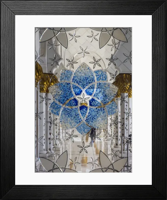 Framed Print : Interior decorated glass inside the Sheikh Zayed Mosque, Abu Dhabi, United Arab Emirates Framed Print : Interior decorated glass inside the Sheikh Zayed Mosque, Abu Dhabi, United Arab Emirates