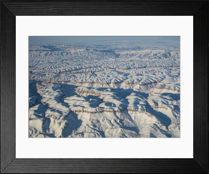 Framed Print : Aerial view over Helmand in central Afghanistan