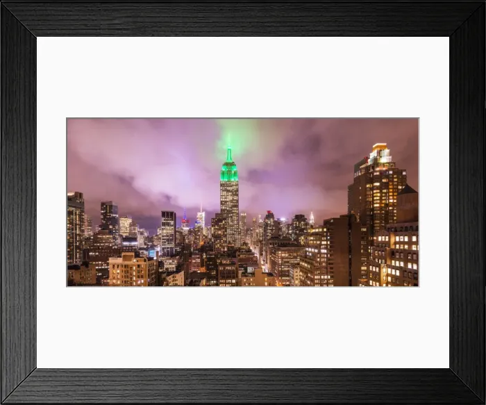 Framed Print : Empire state building and view of the rooftops of Manhattan, New York, USA Framed Print : Empire state building and view of the rooftops of Manhattan, New York, USA
