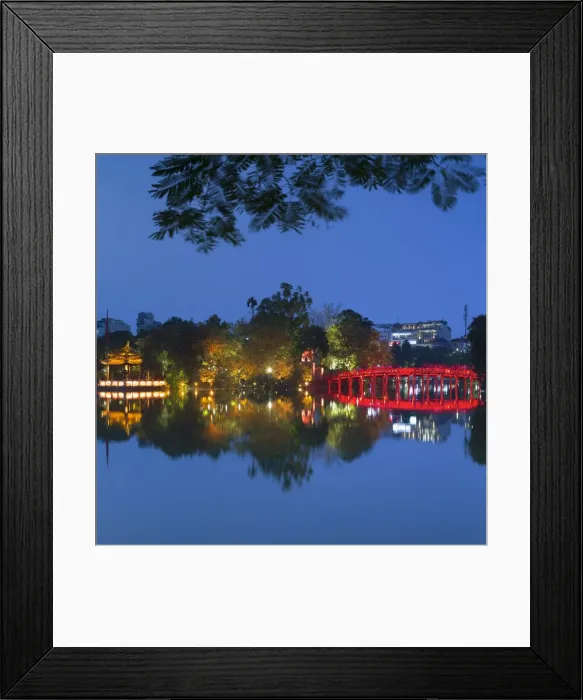 Framed Print : Ngoc Son Temple on Hoan Kiem Lake at dusk, Hanoi, Vietnam Framed Print : Ngoc Son Temple on Hoan Kiem Lake at dusk, Hanoi, Vietnam