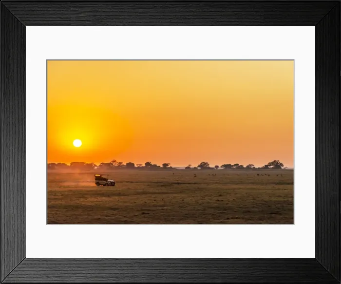 Framed Print : Africa, Zambia. Sunrise in the Kafue National park Framed Print : Africa, Zambia. Sunrise in the Kafue National park