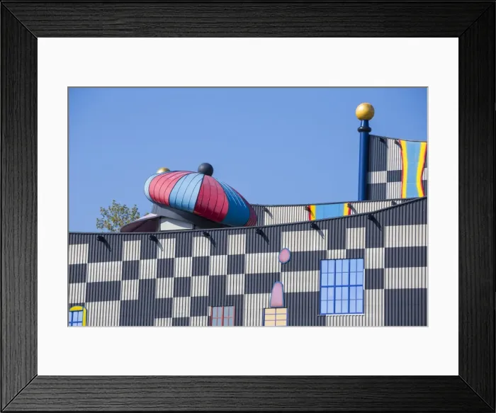Framed Print : Austria, Vienna, Spittelau, Fernwarme power plant, whose facade was redesigned by Framed Print : Austria, Vienna, Spittelau, Fernwarme power plant, whose facade was redesigned by