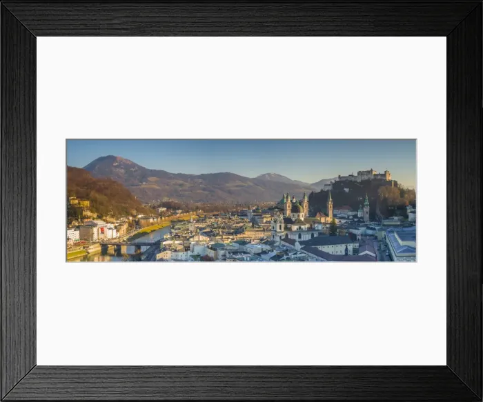 Framed Print : Austria, Salzburgerland, Salzburg, elevated city view, dusk Framed Print : Austria, Salzburgerland, Salzburg, elevated city view, dusk