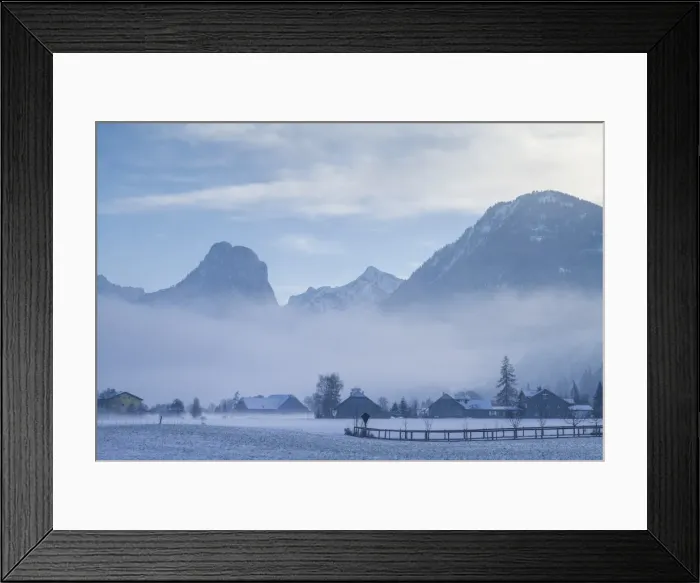 Framed Print : Austria, Salzburgerland, Brunn, winter landscape Framed Print : Austria, Salzburgerland, Brunn, winter landscape