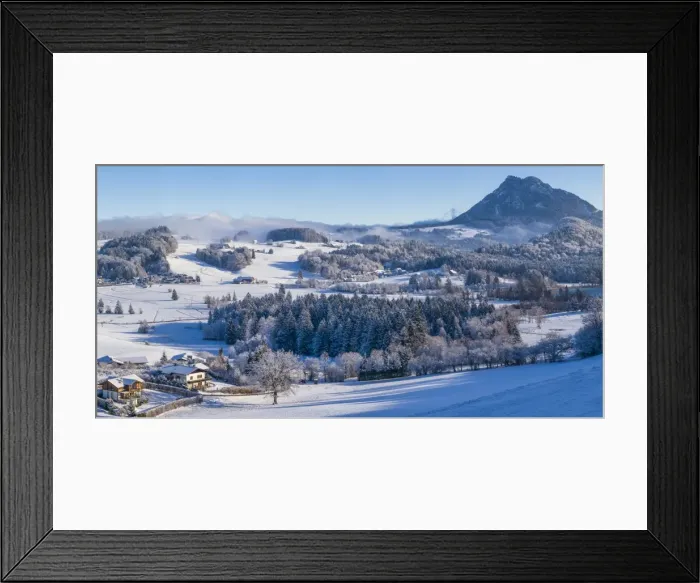 Framed Print : Austria, Salzburgerland, Hof bei Salzburg, winter landscape Framed Print : Austria, Salzburgerland, Hof bei Salzburg, winter landscape