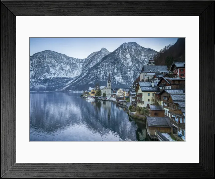 Framed Print : Austria, Upper Austria, Salzkamergut, Hallstatt, town view Framed Print : Austria, Upper Austria, Salzkamergut, Hallstatt, town view