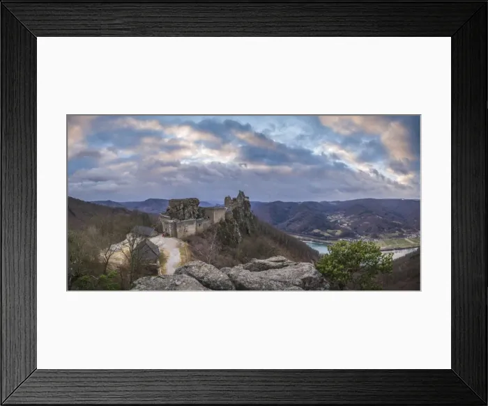 Framed Print : Austria, Lower Austria, Schonbuhel-Aggsbach, Burgruine Aggstein, Aggstein Castle Framed Print : Austria, Lower Austria, Schonbuhel-Aggsbach, Burgruine Aggstein, Aggstein Castle
