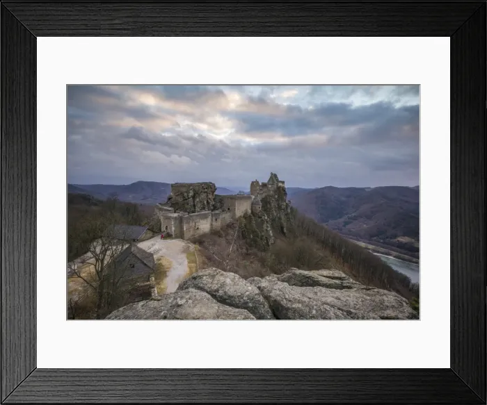Framed Print : Austria, Lower Austria, Schonbuhel-Aggsbach, Burgruine Aggstein, Aggstein Castle Framed Print : Austria, Lower Austria, Schonbuhel-Aggsbach, Burgruine Aggstein, Aggstein Castle