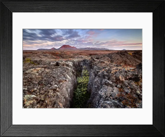 Framed Print : Iceland, Northeast Iceland, Lava fields in the north western higlands Framed Print : Iceland, Northeast Iceland, Lava fields in the north western higlands