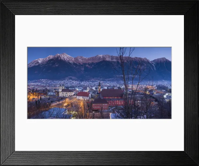 Framed Print : Austria, Tyrol, Innsbruck, elevated city view with the Wilten Basilica and Wilten Abbey Church Framed Print : Austria, Tyrol, Innsbruck, elevated city view with the Wilten Basilica and Wilten Abbey Church